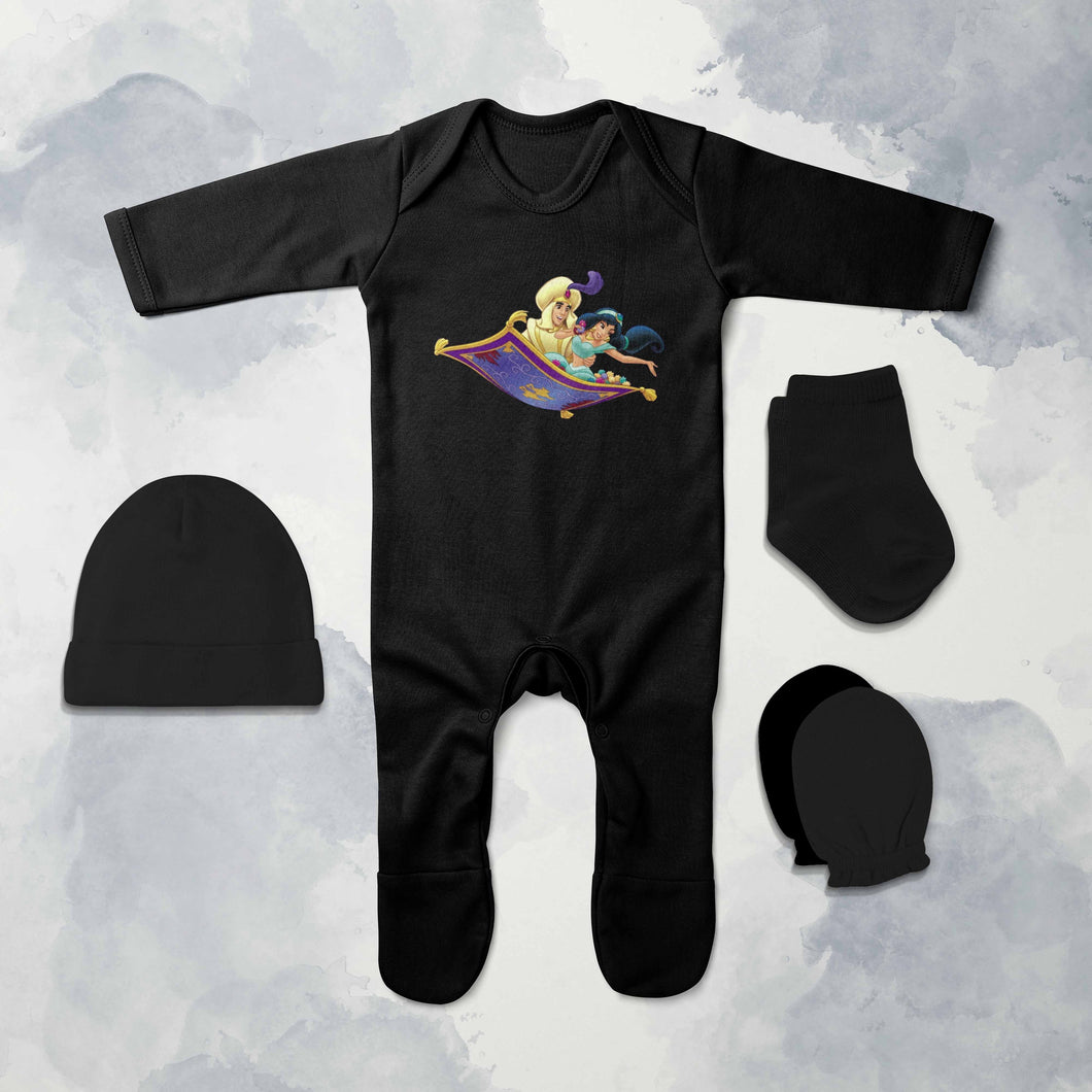 Best Cartoon Jumpsuit with Cap, Mittens and Booties Romper Set for Baby Boy - KidsFashionVilla