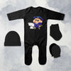 Super Cute Cartoon Jumpsuit with Cap, Mittens and Booties Romper Set for Baby Boy - KidsFashionVilla