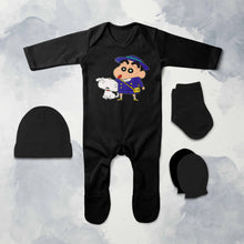 Load image into Gallery viewer, Super Cute Cartoon Jumpsuit with Cap, Mittens and Booties Romper Set for Baby Boy - KidsFashionVilla
