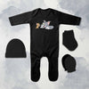 Cute Friends Cartoon Jumpsuit with Cap, Mittens and Booties Romper Set for Baby Boy - KidsFashionVilla