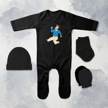 Load image into Gallery viewer, Cute Family Cartoon Jumpsuit with Cap, Mittens and Booties Romper Set for Baby Boy - KidsFashionVilla
