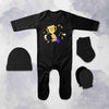 Brother Of The Year Jumpsuit with Cap, Mittens and Booties Romper Set for Baby Boy - KidsFashionVilla