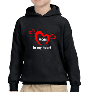 Mom In My Heart Kid in My Heart Mother and Son Matching Hoodies- KidsFashionVilla