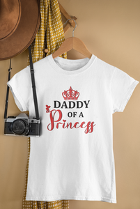 Daddy Of A Princess Father and Daughter White Matching T-Shirt- KidsFashionVilla