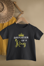 Load image into Gallery viewer, Daddy Of A Princess Father and Daughter Black Matching T-Shirt- KidsFashionVilla
