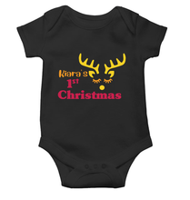 Load image into Gallery viewer, Customized Name First Christmas Rompers for Baby Girl- KidsFashionVilla
