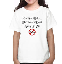 Load image into Gallery viewer, Rules Don&#39;t Apply To Me Mother and Daughter Matching T-Shirt- KidsFashionVilla
