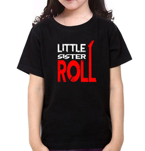 Big Sister Rock Lil Sister Roll Sister-Sister Kids Half Sleeves T-Shirts -KidsFashionVilla