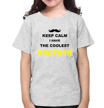 Load image into Gallery viewer, Keep Calm I Have The Coolest Brother Sister Brother-Sister Kid Half Sleeves T-Shirts -KidsFashionVilla
