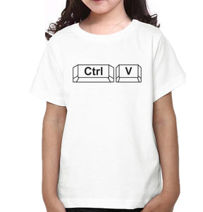 Ctrl C & Ctrl V Mother and Daughter Matching T-Shirt- KidsFashionVilla