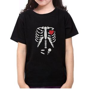 skeleton Family Half Sleeves T-Shirts-KidsFashionVilla