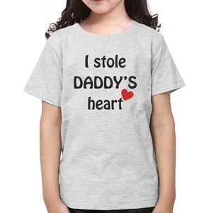 I Stole Daddy's  Heart Father and Daughter Matching T-Shirt- KidsFashionVilla