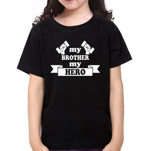 My Brother My Hero My Sister My Angel Brother-Sister Kid Half Sleeves T-Shirts -KidsFashionVilla