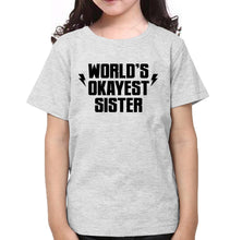 Load image into Gallery viewer, World&#39;s Okayest Brother-Sister Kid Half Sleeves T-Shirts -KidsFashionVilla
