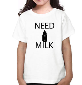 Need Beer Need Milk Father and Daughter Matching T-Shirt- KidsFashionVilla
