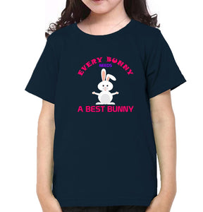 Bunny Sister-Sister Kids Half Sleeves T-Shirts -KidsFashionVilla