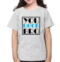 Load image into Gallery viewer, You Rule Sis You Rock Bro Brother-Sister Kid Half Sleeves T-Shirts -KidsFashionVilla
