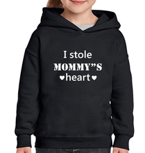Load image into Gallery viewer, There Is  girl Who Stole My Heart I Stole Mommy&#39;s Heart Mother and Daughter Matching Hoodies- KidsFashionVilla
