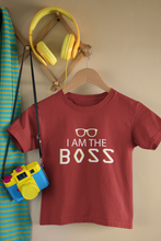 Load image into Gallery viewer, I Am The Boss Mother And Son Red Matching T-Shirt- KidsFashionVilla
