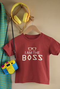 I Am The Boss Mother And Son Red Matching T-Shirt- KidsFashionVilla