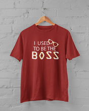 Load image into Gallery viewer, I Am The Boss Mother And Son Red Matching T-Shirt- KidsFashionVilla
