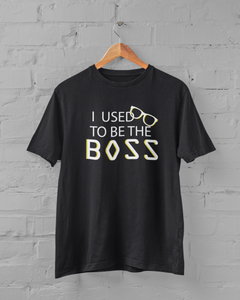 I Am The Boss Mother And Son Black Matching T-Shirt- KidsFashionVilla