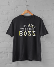 Load image into Gallery viewer, I Am The Boss Father and Daughter Black Matching T-Shirt- KidsFashionVilla
