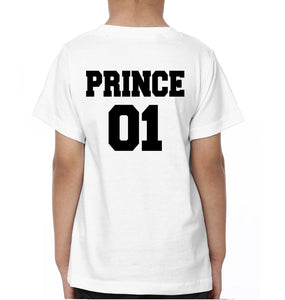 King 01 Prince 01 Father and Son Matching T-Shirt- KidsFashionVilla