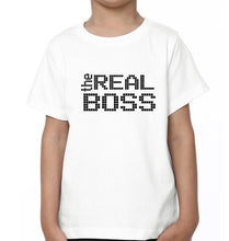 Load image into Gallery viewer, The Boss  The Real Boss Father and Son Matching T-Shirt- KidsFashionVilla
