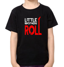 Load image into Gallery viewer, Big Bro Rock Little Brother Roll Brother-Brother Kids Half Sleeves T-Shirts -KidsFashionVilla
