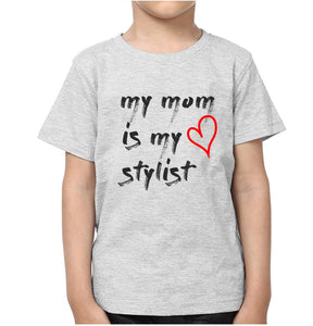 My Kid Is My Inspiration My Mom Is My Stylist Mother and Son Matching T-Shirt- KidsFashionVilla
