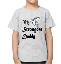 Load image into Gallery viewer, My Strongest Daddy  My Brave Son Father and Son Matching T-Shirt- KidsFashionVilla
