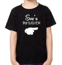 Load image into Gallery viewer, She Is My Sister He Is My Brother-Sister Kid Half Sleeves T-Shirts -KidsFashionVilla
