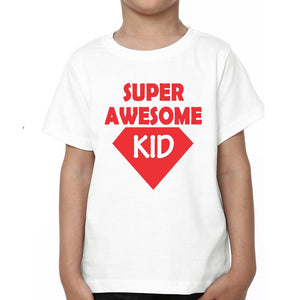Super Awesome Kid Super Awesome Mom Mother and Son Matching T-Shirt- KidsFashionVilla