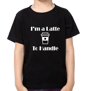 I Need Coffee I'M Latte To handel Mother and Son Matching T-Shirt- KidsFashionVilla