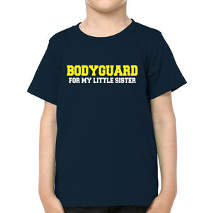 Bodyguard For My Lil Sis Brother-Sister Kid Half Sleeves T-Shirts -KidsFashionVilla
