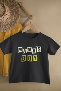 Mamas Boy Mother And Son Black Matching T-Shirt- KidsFashionVilla