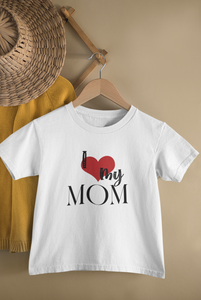 I Love My Mom Mother And Son White Matching T-Shirt- KidsFashionVilla