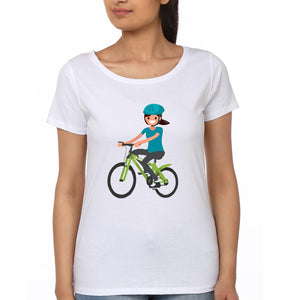Bicycle Mother and Daughter Matching T-Shirt- KidsFashionVilla