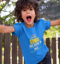 Load image into Gallery viewer, Kings Are Born In May Half Sleeves T-Shirt for Boys and Kids-KidsFashionVilla
