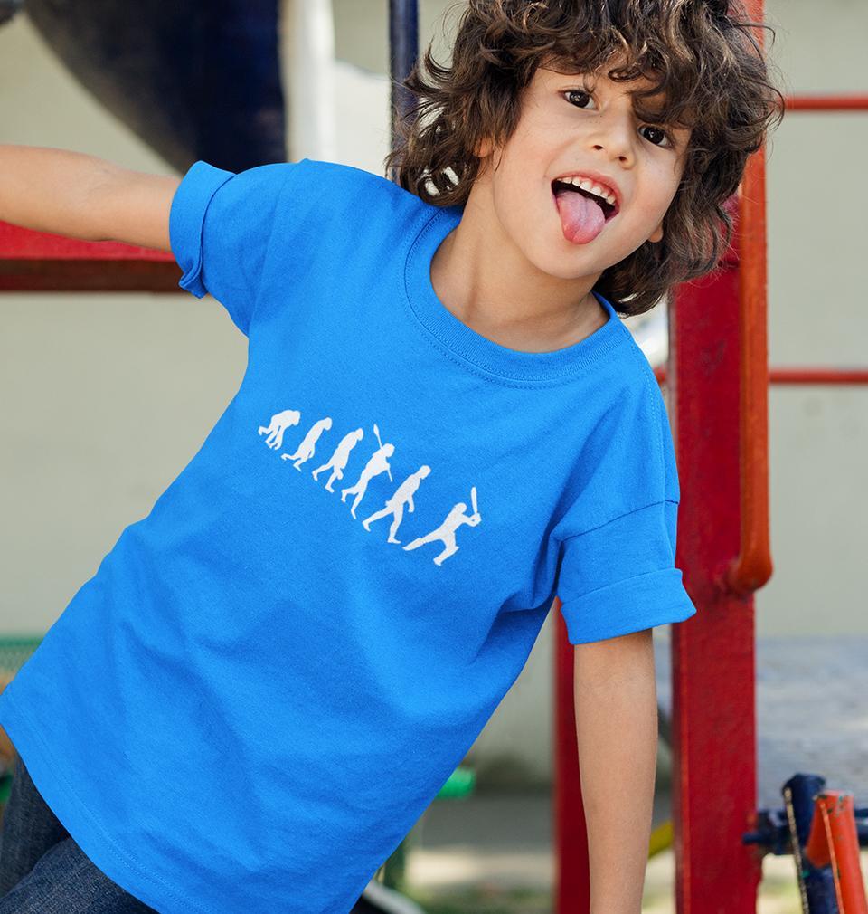 Cricket Evolution Half Sleeves T-Shirt for Boys and Kids-KidsFashionVilla