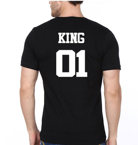 King Queen Princess Family Half Sleeves T-Shirts-KidsFashionVilla