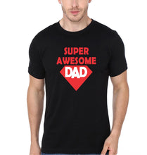 Load image into Gallery viewer, Super awesome dad Mom baby Family Half Sleeves T-Shirts-KidsFashionVilla
