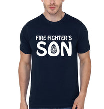 Load image into Gallery viewer, Fire Fighter&#39;s Mom Fire Fighter&#39;s Son Mother and Son Matching T-Shirt- KidsFashionVilla
