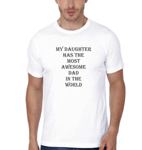 The Most Awesome Daughter In The World & The Most Awesome Dad In The World Father and Daughter Matching T-Shirt- KidsFashionVilla