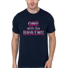 Load image into Gallery viewer, One With The Beauty Brains Both Family Half Sleeves T-Shirts-KidsFashionVilla
