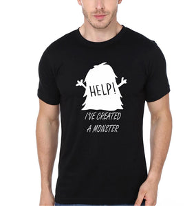 Help Monster Father and Daughter Matching T-Shirt- KidsFashionVilla
