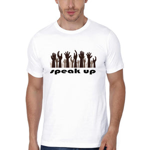 Speak Up Family Half Sleeves T-Shirts-KidsFashionVilla