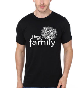 I Love My family Family Half Sleeves T-Shirts-KidsFashionVilla