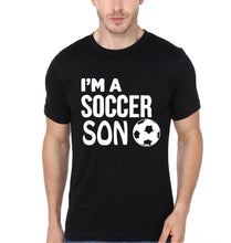 Load image into Gallery viewer, I&#39;M A Soccer Mom I&#39;M A Soccer Son Mother and Son Matching T-Shirt- KidsFashionVilla
